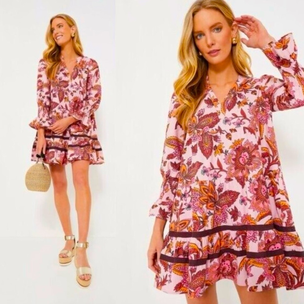 Tuckernuck Pink Paisley Sunset Chintz Kenzo Beach Swim Coverup Size XS